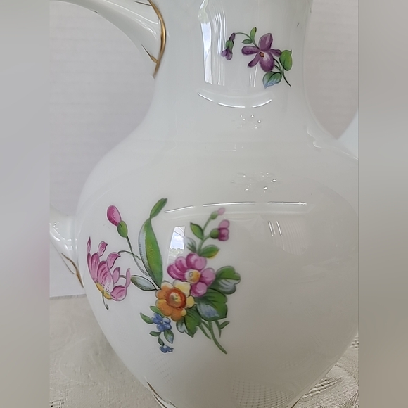 B&G Royal Copenhagen Porcelain Saxon Flower Coffee Pot Made in Denmark #301 - Picture 8 of 14